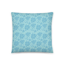 Load image into Gallery viewer, Hawaiian Boy - Blue Floral Throw Pillow 18&quot; x 18&quot;
