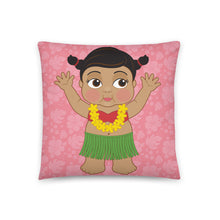 Load image into Gallery viewer, Pink Hawaiian Hula Girl Throw Pillow 18&quot; x 18&quot;
