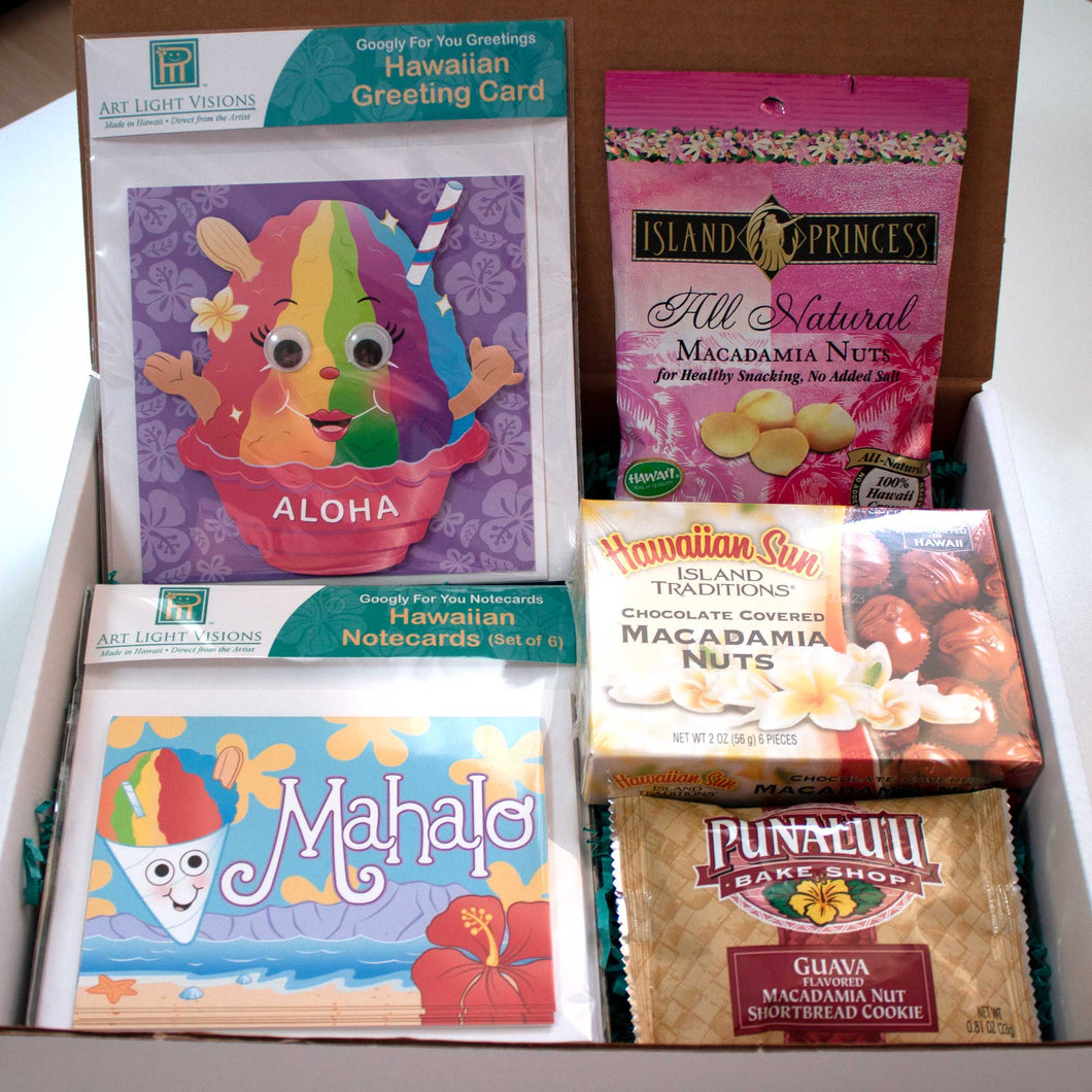 Hawaiian Card and Snack Box Gift Set - Hawaiian Gift Box