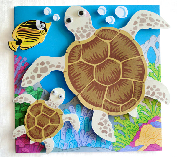 Honu with Child - Googly for You Greeting Card