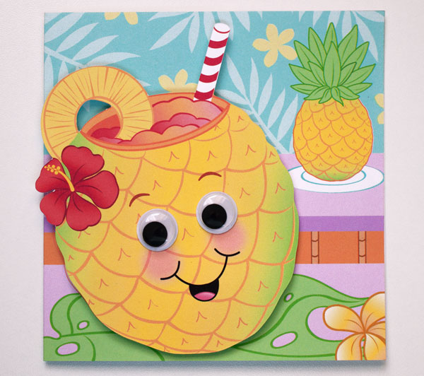 Pineapple Drink - Googly for You Greeting Card