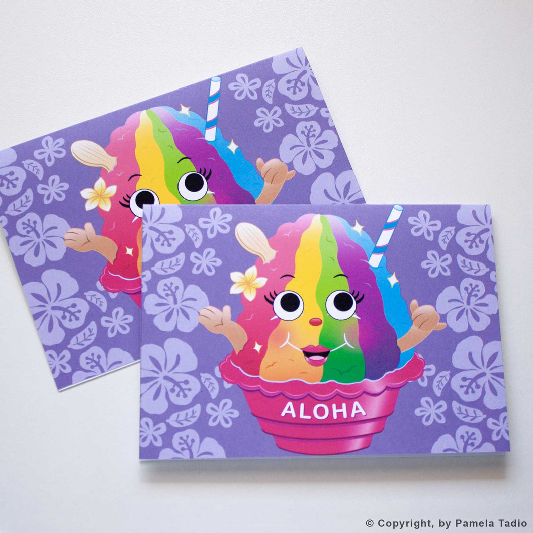 Shave Ice Girl Mahalo - Set of 6 Note Cards