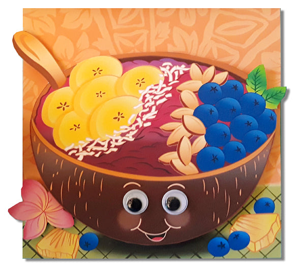 Acai Bowl - Googly for You Greeting Card