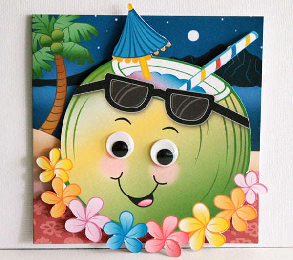 Coconut Drink (Male) - Googly for You Greeting Card