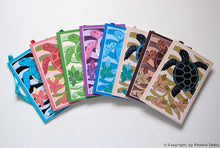 Load image into Gallery viewer, Set of 8 Hawaiian Honu Sea Turtle Gift Tags with Matching Color Ribbon
