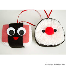 Load image into Gallery viewer, Christmas Ornament - Musubi and Ume Musubi 2 Pack - Food, Handmade, Hawaiian, Hawaii
